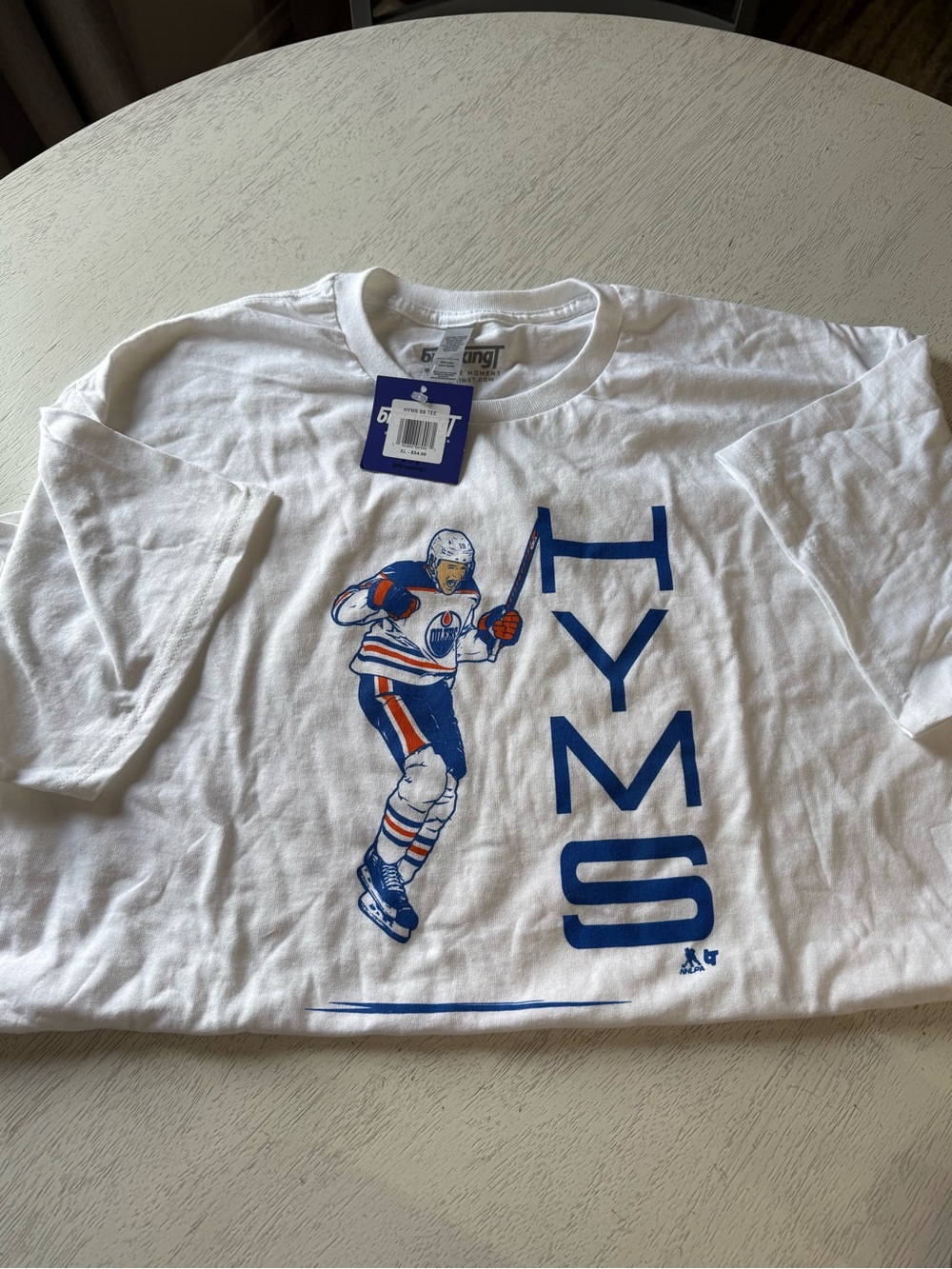 Edmonton Oilers White Zach Hyman Graphic Tee